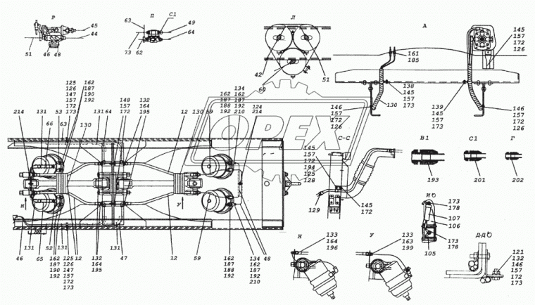 53205-3506563 Трубка ПВХ ф8; L=5680 Г=М14+К17/Г=М14+К17 КАМАЗ